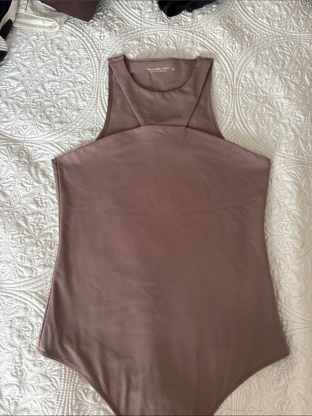 Abercrombie & Fitch Mauve-Taupe High Neck Bodysuit